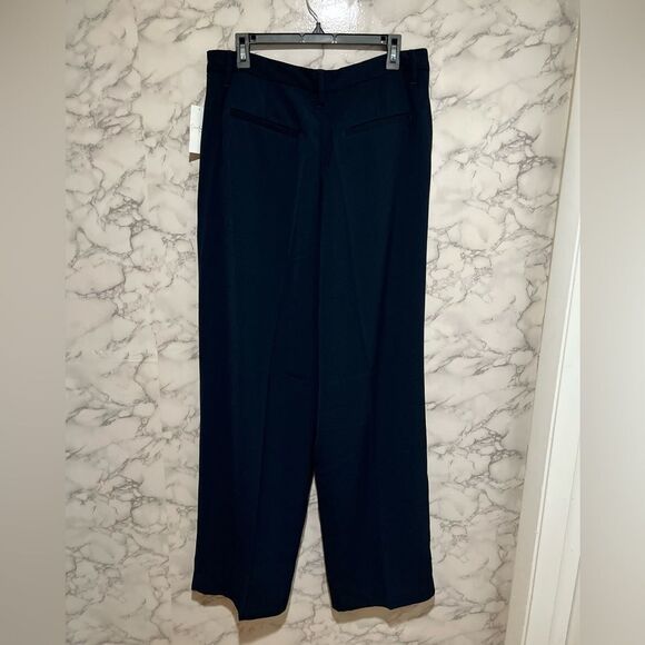 NWT Jessica Simpson Navy Rey High Rise Wide Leg Pleated Trouser Pants 14 - Picture 6 of 6